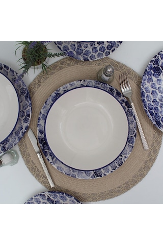 Snake 48 Parça Yemek Takımı Mavi