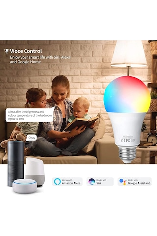 Wi-fi Akıllı Led Ampul 10w 6.500k Beyaz 220 Vac Aa14-60920 Diğer