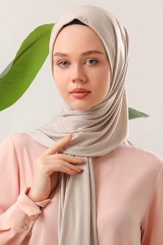 Melodi Scarf Tesettür Penye Şal Krem Krem