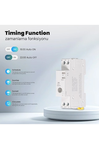 Onoff Tuya Zigbee Akıllı Yüksek Voltaj Düşük Voltaj Güc Tüketimi Zamanlama Uzaktan Kontrol Anahtar Röle 63 Amper