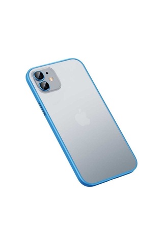 Apple Uyumlu iPhone 12 Kılıf Zore Retro Kapak Mavi