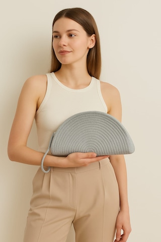 Upeka Jütip Doğal Hasır Görünümlü Tatil Plaj Makyaj El Çantası