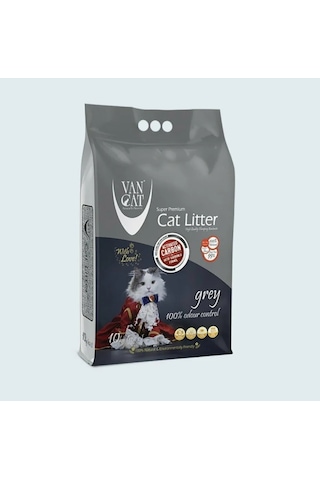 Vancat Aktif Karbonlu İnce Taneli Bentonit Kedi Kumu 10 KG