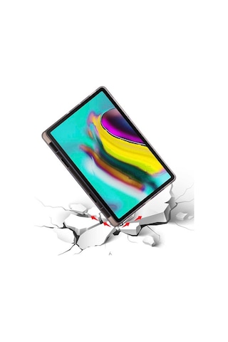 Samsung Uyumlu Galaxy Tab A7 10.4 T500 T505 T507 Kılıf Kalem Bölmeli Tri