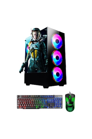Ramtech Fullforce FF383 i3-10100F 16 GB 256 GB SSD 8 GB RX580 Dos Masaüstü Oyuncu Bilgisayar