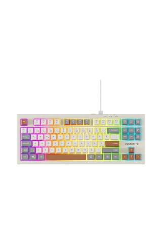 Everest Kb-98 Sılent Tkl Gri-gri Mavi-kahve Rainbow Q Membrane Klavye