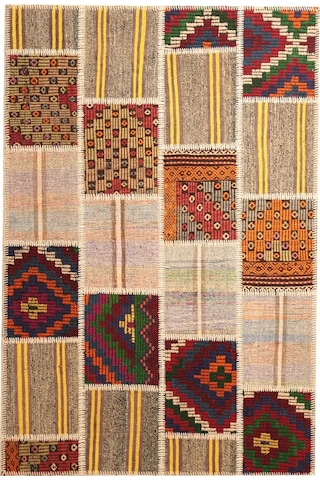 Patchwork El Dokuma Anadolu Halısı (431081468) Çok Renkli