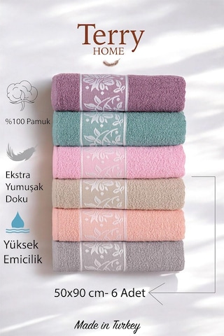 Sare Organik Pamuklu 6 Adet El-yüz Havlu Seti 50x90 Cm Sku: Smg8690010167774 Açık Bej