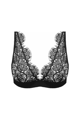 Deep Secret Siyah Saçaklı Dantel Bralet