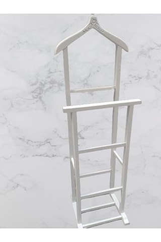 Dilsiz Uşak 2 Li 90530 Model Ahşap Parlak Beyaz Boyalı El Yapımı Beyaz