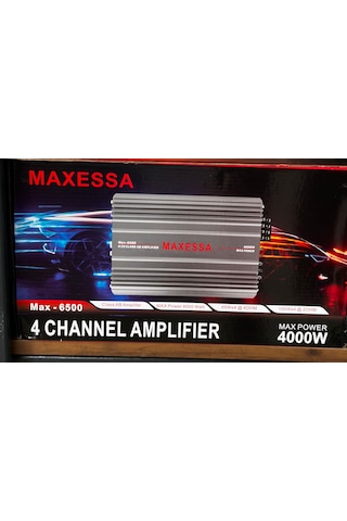 Max-6500 4 Kanal Oto Amfi 4000w, Class Ab, 65wx4 4ω, 100wx4 2ω