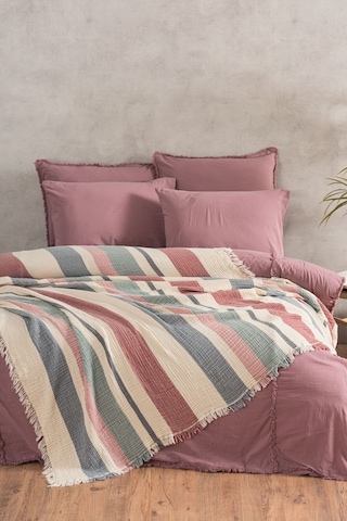 Varol 4 Katlı %100 Pamuk Müslin Pike & Yatak Örtüsü 230x250 Cm Bordo/230x250 Bordo