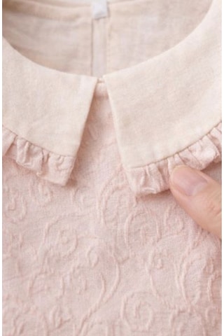 Baby Corner Fırfırlı Bebe Yaka Kız Bebek Elbise Pembe