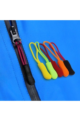 20 Adet Fermuar Çekici Fermuar Sabitleyici Güçlü Naylon İp, Siyah Ve Kırmızı