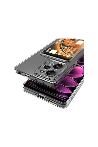 Xiaomi Redmi Note 12 Pro 5g Kılıf Kartlıklı Şeffaf Zore Setra Clear Silikon Kapak Renksiz