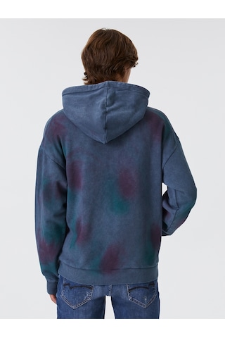 Oversize Fit Erkek Sweatshirt Mavi