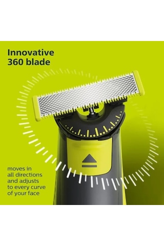 Philips Oneblade Yedek Bıçaklarıyla Uyumlu 3'lü Tıraş Bıçağı Paketi 360 Dönebilen One Blade Pro Bıçaklar