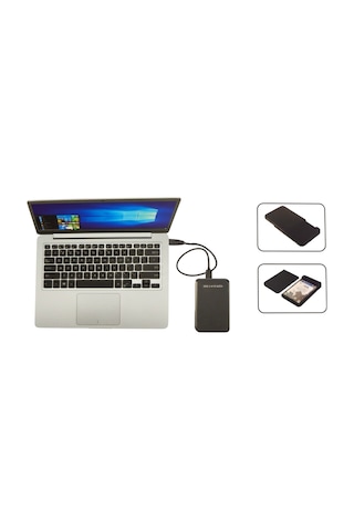 Gabble 2.5" Hdd Ssd Kutusu Usb 3.0/3.1 Sata Harici Disk Kutusu Siyah Kasa 5gbps 30cm Kablo