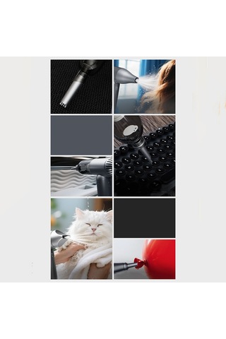 Lenyes Ltf02 Dijital Led Göstergeli 4 Kademeli Çok Fonksiyonlu Üfleme/çekme Turbo El Fanı Gri