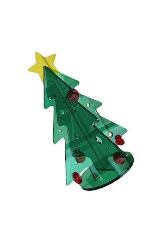 Kosona Minik Akrilik Noel Ağacı Seti - Ev Dekorasyonu, Kreatif Dıy, Yeniden Kullanılabilir, Noel Hediyesi