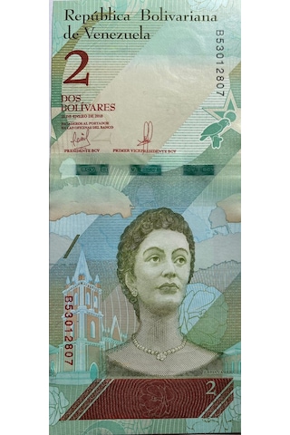 Emir Collectıon Venezuela 2018 Yılı 2 Bolivares Çil Unc Koleksiyon Para