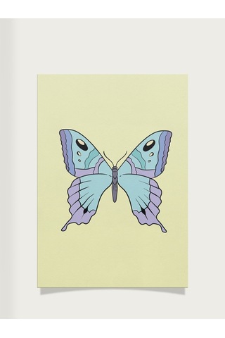 Kelebek Tasarımlı 24 33 Cm 350 Gr. Kuşe Kağıt Poster Pytkpstr050