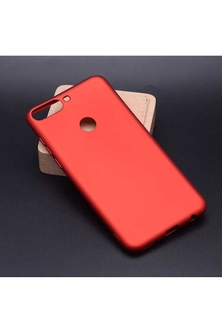 Huawei Y7 2018 Kılıf Zore Premier Silikon Kapak Kırmızı