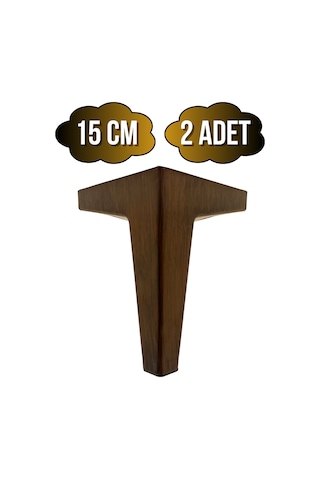 Serçe Düz 15cm Plastik Ayak Mobilya Masa Ve Dolap Ayağı 15cm Ahşap Rengi 2 Adet Ahşap Rengi