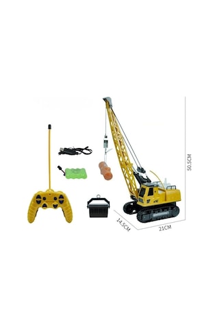 Toycraft Megavinç 12 Kanal Şarjlı Uzaktan Kumandalı İnşaat Vinci 50 Cm Dev Boy