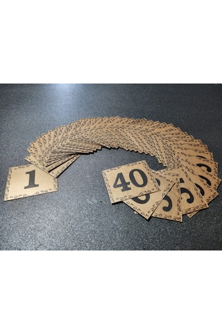 Kapı Numarası 5.5x6.5 Cm Kendinden Yapışkanlı No:1 Den 40’A