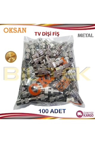 Oksan Metal Tv Dişi Fiş 100 Adet