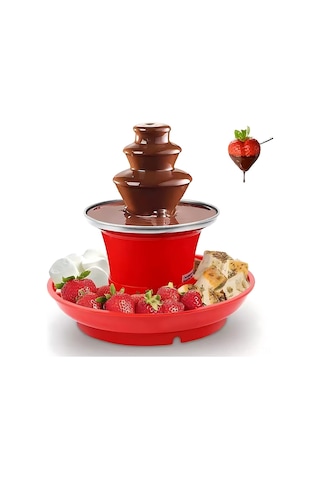 Yaozixa 3 Katlı Çikolata Çeşmesi - Pratik Fondü Makinesi, Kolay Temizlenir Paslanmaz Çelik, 200g Çikolata Eritme Diğer