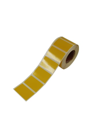 Renkli Zemin Baskılı Kuşe Rulo Etiket 50mm X 30mm 1000 Adet