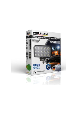 Wolfram Wolf Serisi 32215 Çalışma Lambası Dikdörtgen Large 5100 Lümen Flood - Wolfram 32215