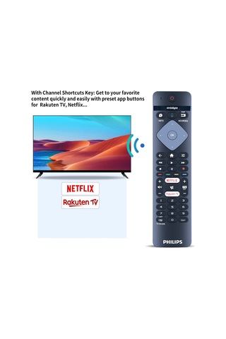 Philips Ambilight Rakuten Netflix Tuşlu Ses Komutlu Kumandası