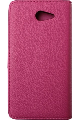 Xperia M2 Dual İle Uyumlu Kılıf Yan Model Kartlıklı Cüzdanlı Pembe