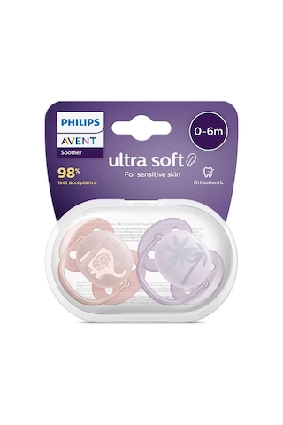 Philips Avent Ultra Yumuşak Emzik 0-6 Ay 2li Kız Çok Renkli