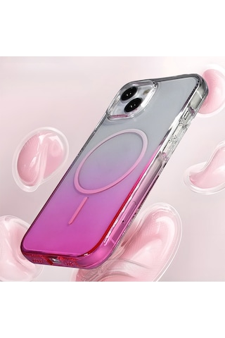 Nihcase Apple Uyumlu iPhone 14 Kılıf Rainbow Renkli Septik Manyetik Şarj Kapak