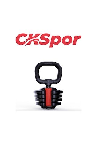 CKSpor 3 Ü 1 Arada Ayarlanabilir Ağırlık Seti 18 Kg Dambıl Halter Ve Kettlebell Fonksiyonlu Profesyonel Fitness Ekipmanı