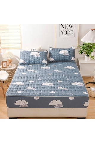 Novahub 2022 Yeni Kalın Yün Peluş Yatak Kılıfı - Tam Koruma, Beyaz, 150x200+30cm, Rahat Konfor DiğER