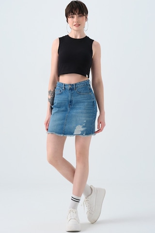 Loft Goddess Mid W Kadın Etek Lf2039813 Mavi