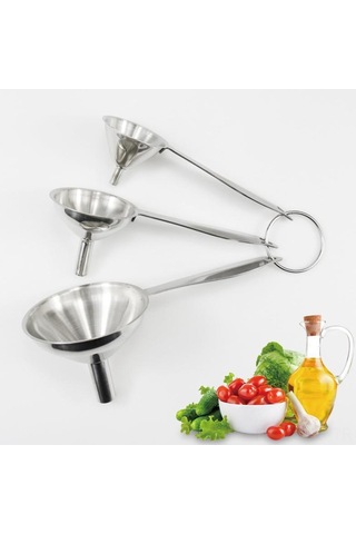 Springsun Ev Mutfak İçin Paslanmaz Çelik Uzun Saplı Huni Ve Şarap Kaşığı Seti - 5 Parça, Yüksek Kalite, Kullanıma Kolay, Çeşitli Amaçlı Diğer
