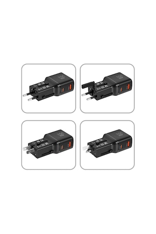 Xenon Smart Priz Dönüştürücü 35w Gan Hızlı Şarj, 200+ Ülke, Usb-c & Usb-a, Pd Pps, Seyahat Adaptörü X6407