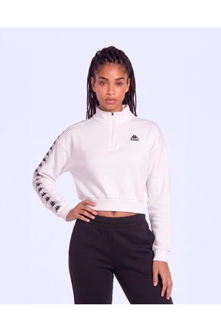 Kappa 222 Banda Mines Kadın Beyaz Regular Sweatshirt