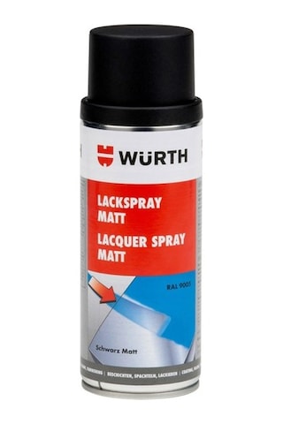 Würth Sprey Tampon Boya Mat Siyah 400 ml