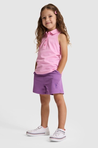 U.s. Polo Assn. Kız Çocuk Menekşe Şort Örme 50325686-vr037 Menekse