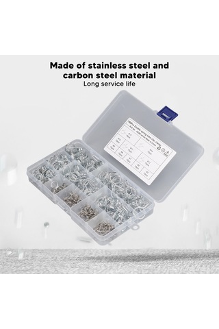 Jeehugo 150 Adet Çift Tel Yaylı Boru Klembi 5-14mm, Çelik Ve Paslanmaz Çelik, Korozyona Dayanıklı, Ziraat Ve Endüstriyel Kullanim