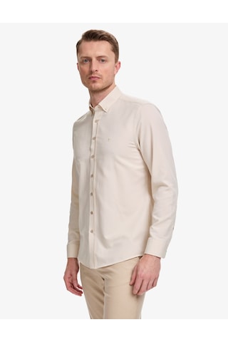 Pierre Cardin Erkek Bej Gömlek Desenli 50325365-vr011