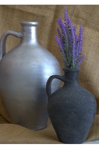 2'li Set Çömlek Vazo Toprak Vazo Dekoratif Vazo