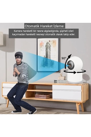 Cata Gece Görüşlü 360 Derece Wifi Akıllı Ip Kamera - Ct-4050